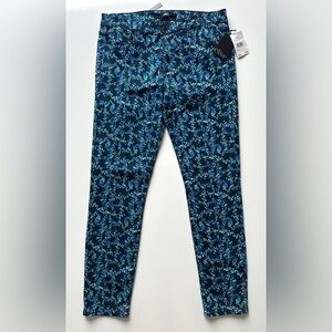 NWT Else Blue Floral Mid Rise Ankle Skinny Jeans Midnight Vines Women’s Waist 31